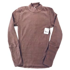 Free People The Rickie Top XS Coyote Intimately Free People Mock Neck